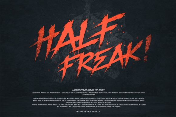 Half Freak: A Gothic Display Font for Bold Handmade Products
