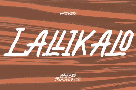 Lallikalo Font: Casual Brushed Display for Handmade Labels & More