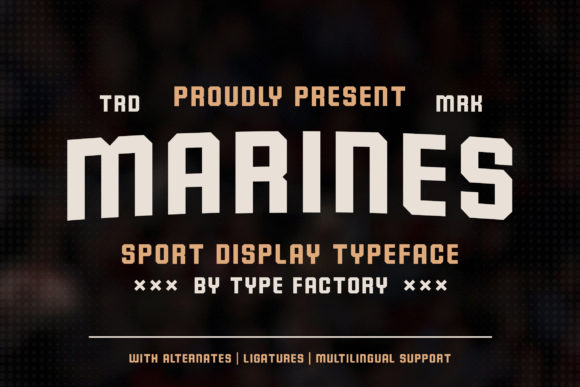 Marines: A Bold Display Font for Handmade Labels & Shop Branding