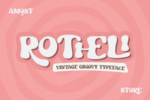 Rotheli: A Vintage Groovy Display Font for Real Branding