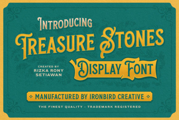 Treasure Stones: A Bold Victorian Display Font for Digital Branding